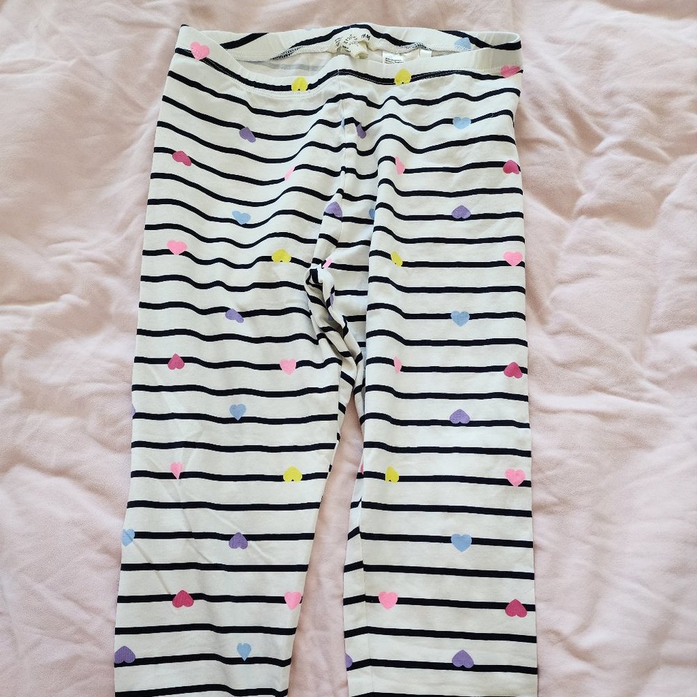 H&M Girls White Striped Capris Size 14